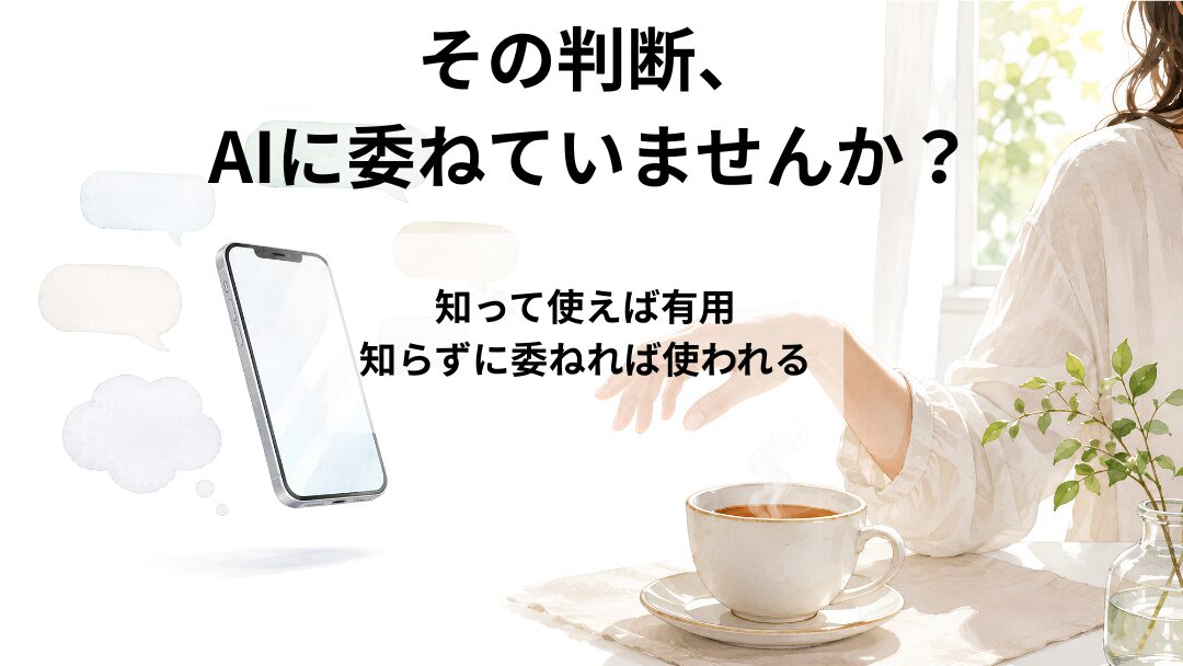 AIに頼る前に自分の頭で考える