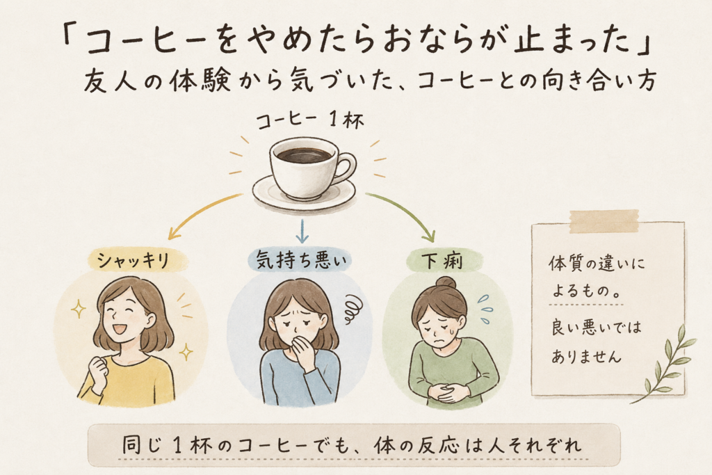 コーヒーとおなら